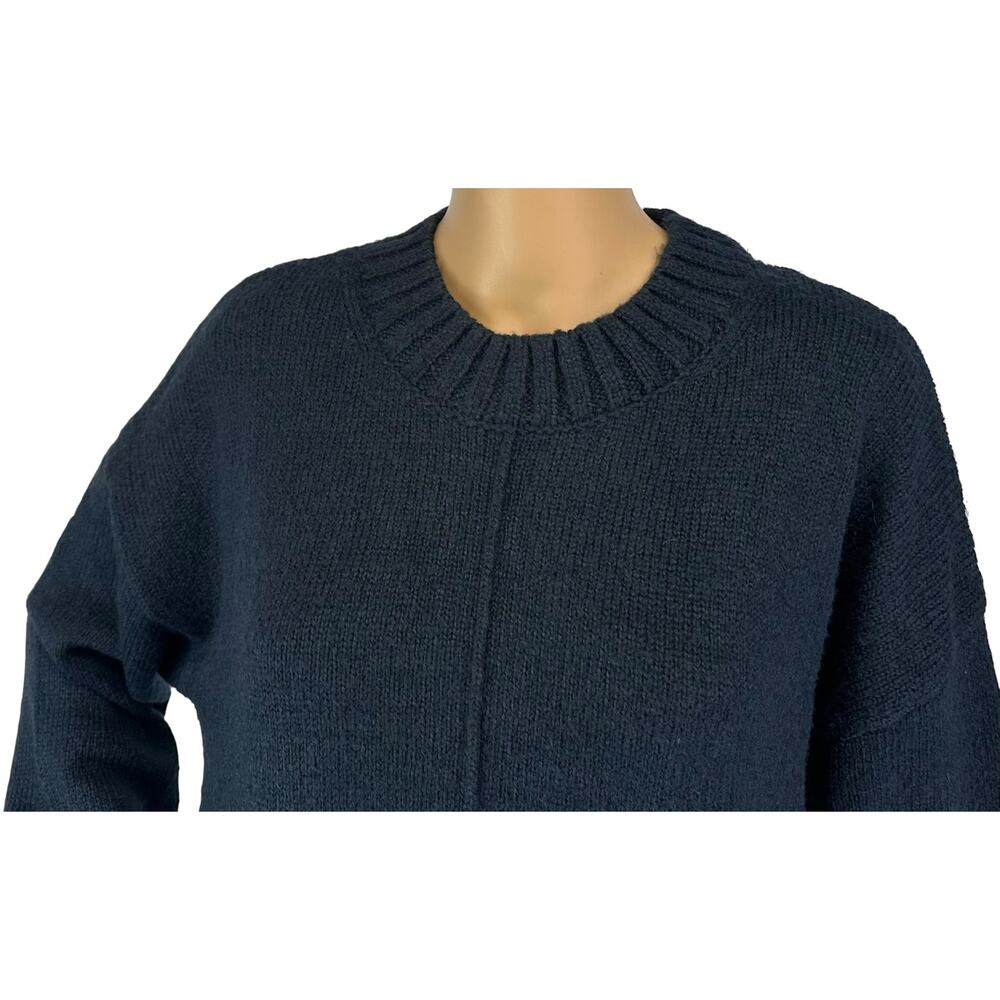 J. Crew Mockneck Boyfriend Sweater Deep Indigo CP356 Size L - Picture 6 of 11
